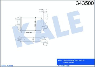 TURBO RADYATÖRÜ (INTERCOOLER) DUCATO-JUMPER-BOXER (AL/PL/BRZ) (295x202x62)