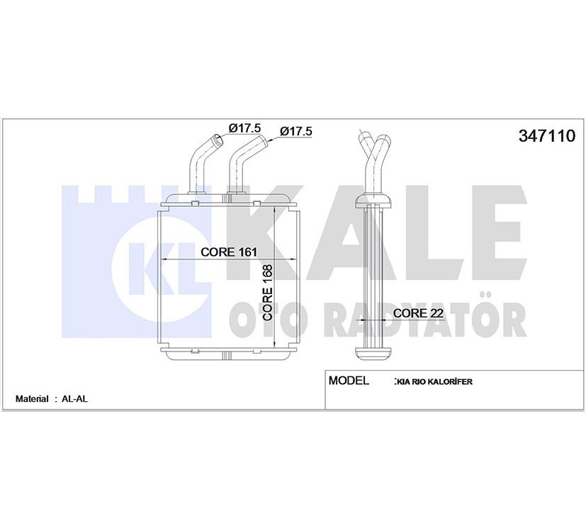 RADYATÖR KALORİFER RIO 00-06 1.3 1.5 BRAZING