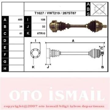 (X) Aks Ön Sol Golf V 2.0 Tdı 03>A3 03> Passat 05>Touran 05>