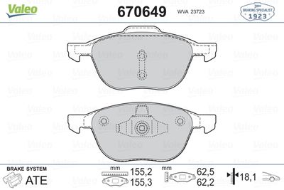 DISK FREN BALATA ON FORD FOCUS II/FOCUS II C-MAX/C-MAX/FOCUS III/KUGA/MAZDA 3/MAZDA 5/VOLVO C30/C70 II/S40 II/V50