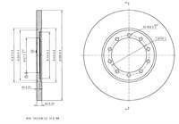 FREN DİSKİ ARKA (280MM) A.ÇEKER ( FORD : TRANSİT V347 2.4 TDCİ 06- )