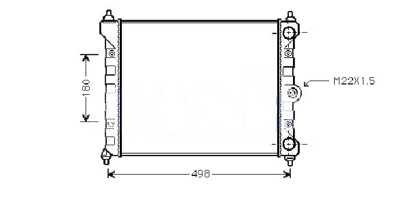 (x) RADYATÖR (CLASSIC) POLO 1.0-1.3 (85-94) (MEK) (322x433x34)
