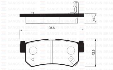 ARKA BALATA DAEWOO REXTON 2.3-3.2 V6-2.9TD 02>SSANGYONG ACTYON 2.3-2.0XDI 06>KYRON 05>(98.8x43.5x15)