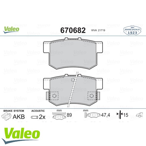 Arka Fren Balatası Cr V Iı 2,0 03 / 02> Fr V 1,7 2,0 Vtec 2,2Cdtı 04>