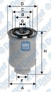 YAKIT FİLTRESİ TOYOTA HILUX-MAZDA B SERİSİ (PİCKUP) COROLLA 1.8-2.0 DZL-CARINA II-HIACE II 2.4 D