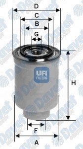 YAKIT FİLTRESİ TOYOTA HILUX-MAZDA B SERİSİ (PİCKUP) COROLLA 1.8-2.0 DZL-CARINA II-HIACE II 2.4 D