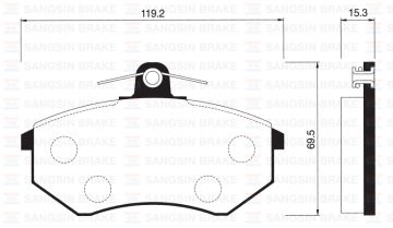 Ön Balata İnce Golf Iı-Iıı Polo Classıs 95=> Passat Cordoba Caddy (95-04) Ibıza (Gdb1048-Gdb1044)