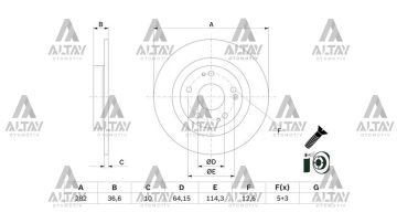 FREN DİSKİ CIVIC 16-21 FC5 1.5 TURBO RS / ARKA DÜZ 282-5