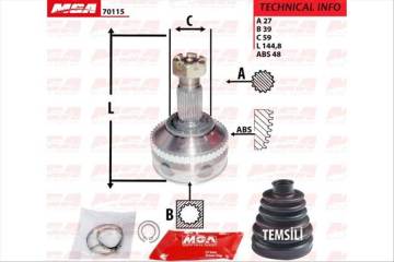AKS KAFASI DIS - ABSLI (FIAT: SCUDO PEUGEOT: EXPERT - 806 CITROEN: JUMPY 1.9TD 2.0HDI) 27×39×59
