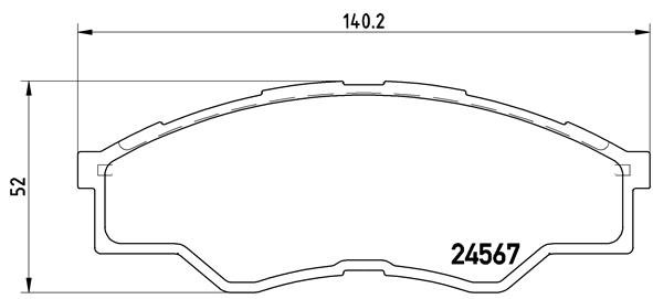 ÖN BALATA TOYOTA HILUX III PICKUP 2.5D-4D 06=> (GDB3500)