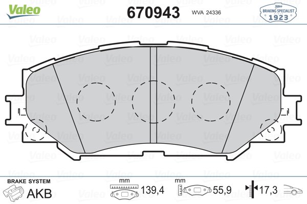 ÖN BALATA COROLLA 1.6 01/09=>-1.8 05/07=>-AURIS 1.4 1.6 VTI 03/07=> 1.8 VVTI 10/06=> RAV4 III 3.06=>