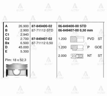 SEGMAN I-30 12-16 / IX-35 / TUCSON 15=> / SPORTAGE 1.6 BENZİNLİ STD