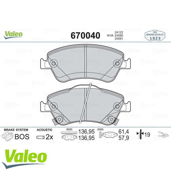 ÖN BALATA AURIS-COROLLA 1.3 1.4D-1.4 VVTI-1.6 VVTI-1.8-2.0D-4D-2.2D 07=>10=>