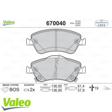 ÖN BALATA AURIS-COROLLA 1.3 1.4D-1.4 VVTI-1.6 VVTI-1.8-2.0D-4D-2.2D 07=>10=>