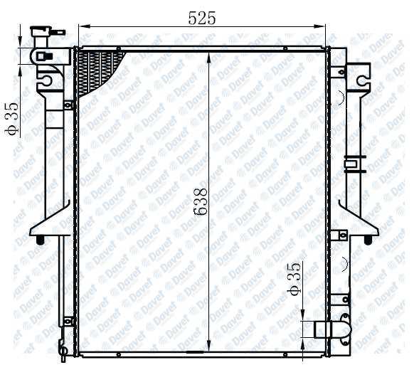 MOTOR SU RADYATORU BRAZING L200 07-> 525X638X26 MANUEL SANZUMAN