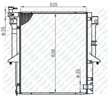 MOTOR SU RADYATORU BRAZING L200 07-> 525X638X26 MANUEL SANZUMAN