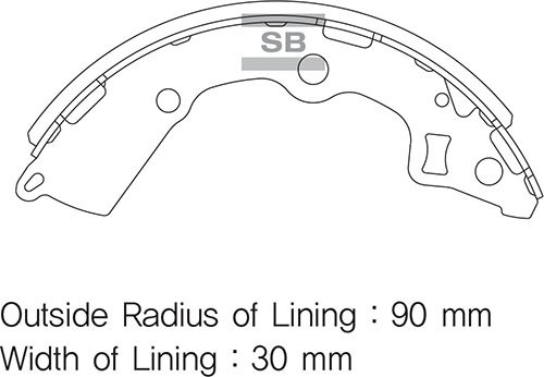 ARKA PABUÇ BALATA PICANTO 1.0-1.1 CRDI 04=> (GS8754)