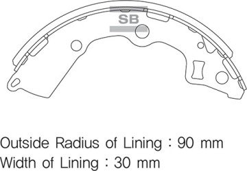 ARKA PABUÇ BALATA PICANTO 1.0-1.1 CRDI 04=> (GS8754)