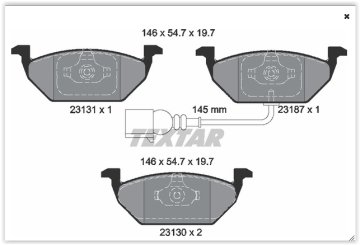 Ön Balata Fişli Küçük Golf4-Golf5-Jetta-Bora-Polo-A3-Leon 97=> (Gdb1386)