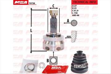 AKS KAFA DIS-(ABSLI)-(HYUNDAI: TUCSON 04>10 ''2.0 BENZINLI'' ) (27×25×61.9xABS-48)