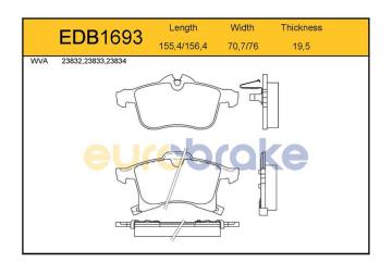 Ön Balata Astra H 04=> Merıva 03=> Zafıra 05=> Corsa C D 03=> Combo 04=> Gdb1668-Fdb1640-Lp1861