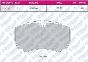 ARKA FREN BALATASI IVECO DAILY 99>