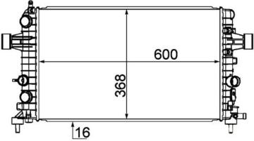 Radyatör Astra H- Zafıra 1.6-1.8 (Ac+Klimasız+Mek) (605X359X23)