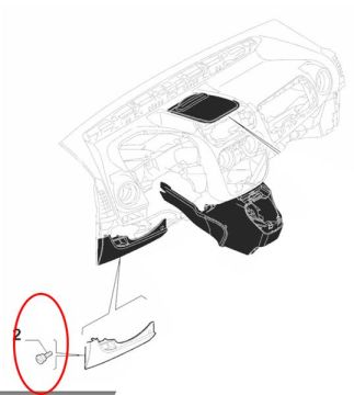 SİGORTA KUTU KAPAK CİVATASI (PİM) FIORINO (ÜRÜN RESİMDE KIRMIZI ÇEMBERLE İŞARETLENMİŞTİR)