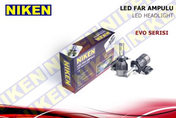 AMPUL H4 LED XENON SET 6500K 12V UZUN KISA