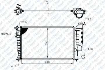 Motor Su Radyatoru P306 Xsara 93 97 1,8 1,6I Klımalı Olcu: (610×378×23)