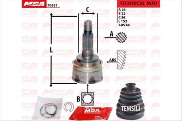 AKS KAFA DIS-(MAZDA: 323 90>96 ''1.6 B6'' ) (26×22×56)