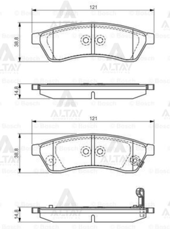 FREN BALATA CHEVROLET EPICA 06=> 2.0-2.5-2.0D ARKA