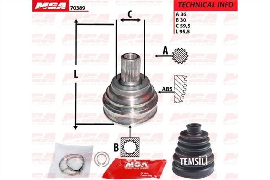 Dıs Aks Kafası (Vw Caddy 04-  Golf 04-14  Passat 06-15  Audı A3 04-  Seat Leon 06-)