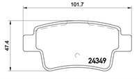 FREN BALATASI ARKA ( FIAT: GRANDE PUNTO 10/ 05-/ OPEL: CORSA D 1.7 CDTI 06- )