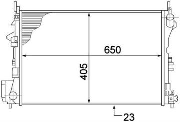 Radyatör Vectra C-Sıgnum 1.6-1.8 16V 02=>(Ac+Klimasız+Mek)(650X415X23)