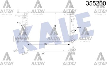 RADYATÖR SU ASTRA J / CRUZE A16XER-B16XER- AT-BRAZING