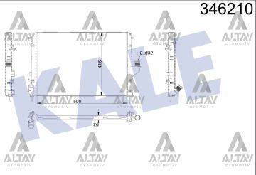 RADYATÖR SU LOGAN 04-12 / LOGAN MCV 07-13 / SANDERO 08-13 / DUSTER 12=> / 1.5 DCI M-T BRAZING