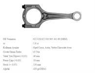 PİSTON KOLU CORSA-ASTRA-VECTRA-CHEVROLET AVEO 1.6 8V-16V (X16-Z16)