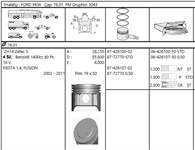 Motor Pıston Segman (0,50 Farklı) / (76,51Mm) Fıesta Fusıon 1,4 Zetec S 16V Zh14 02>11