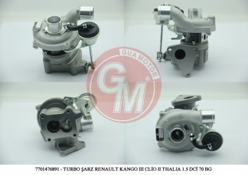 GUA 40503  TURBO SARJ KANGOO III CLIO II THALIA LOGAN MICRA NOTE 1,5DCI 70BG