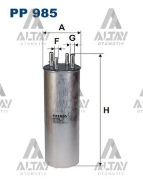 YAKIT FİLTRESİ (MAZOT) TRANSPORTER T5 / T6 / TOUAREG 04=> 1.9 TDI-2.5 TDI-2.0 TDI AXB-AXC-AXD-BAC-CAAA-CAAB-CAAC-CAAD