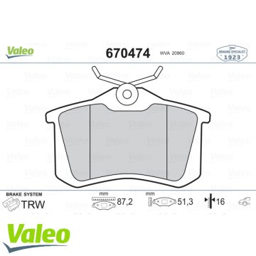 Arka Fren Balatası Megane Megane Scenıc Fluence C3 207 1,6 1,6 Hdı 07>
