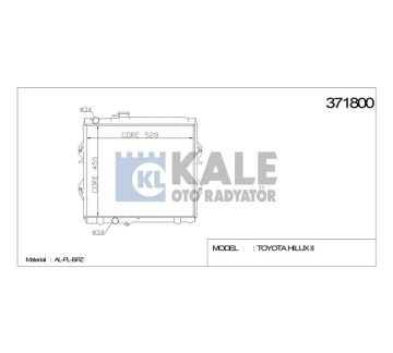 RADYATÖR SU HILUX 98-05 2.4cc 26mm M-T BRAZING