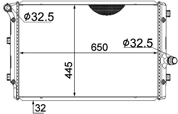 Motor Su Radyatoru Brazıng Jetta 1.6 Tdı 10->-A3 03-> 650X448X26 Manuel Sanzuman