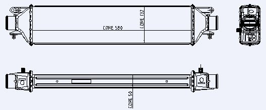 Turbo Radyatörü (Intercooler) (583X133X50) (A/M) Lınea 1.4 07>