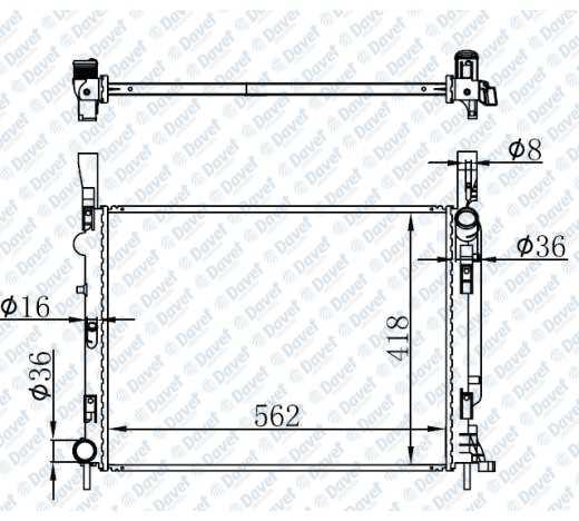 Motor Su Radyatoru Brazıng Kangoo 1.5 Dcı 86 Pc 09-> Manuel Sanzuman 562X418X26