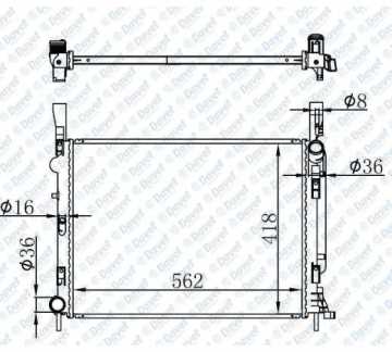 Motor Su Radyatoru Brazıng Kangoo 1.5 Dcı 86 Pc 09-> Manuel Sanzuman 562X418X26