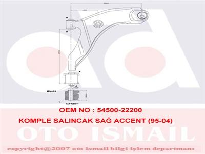 KOMPLE SALINCAK SAĞ ACCENT (95-04)