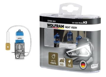AMPUL 12V H3 55 PK22s NIGHT VISION +150% FAZLA + 20% BEYAZ IŞIK