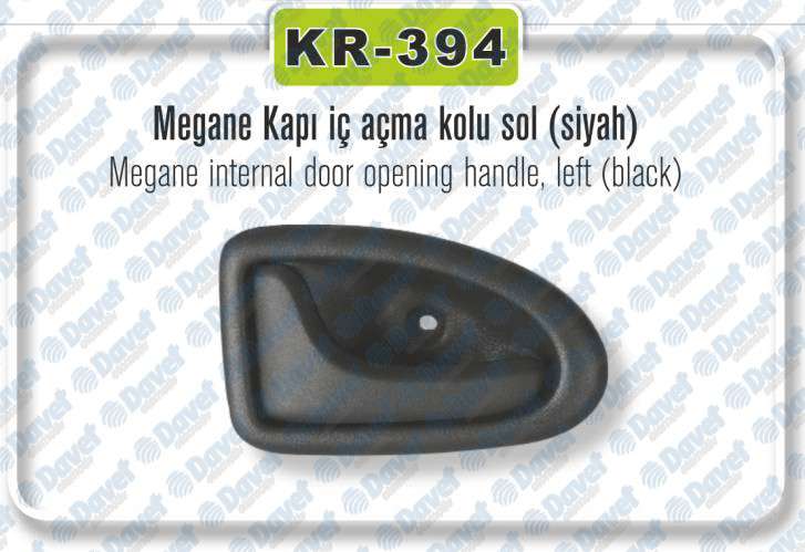 KAPI IC ACMA KOLU SOL SIYAH MEGANE